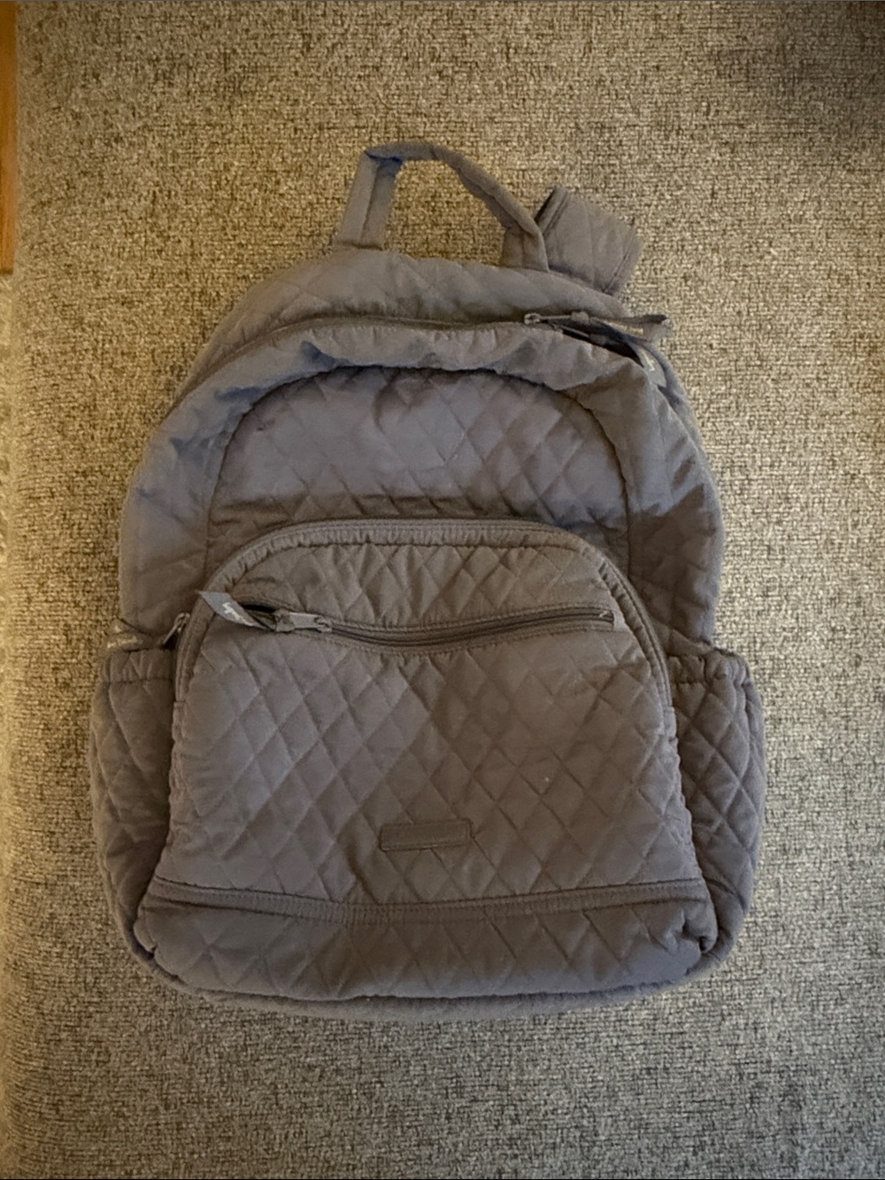 Quilted Gray Vera Bradley Backpack